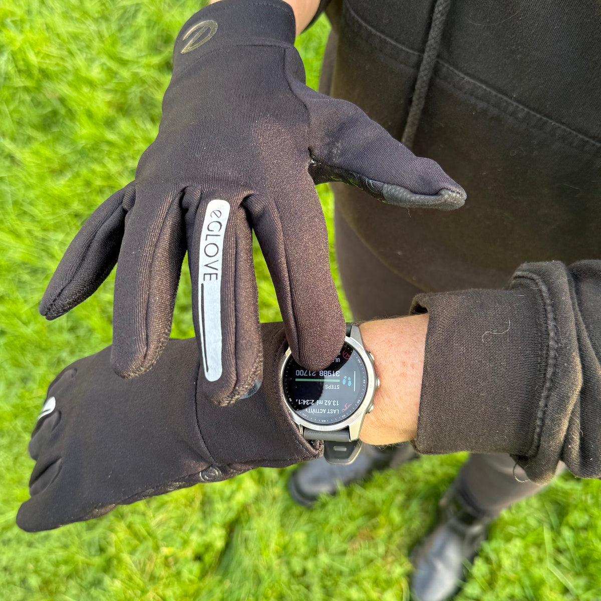 eGLOVE Fleece Cold Weather Run Gloves – Black | Touchscreen Running Gloves