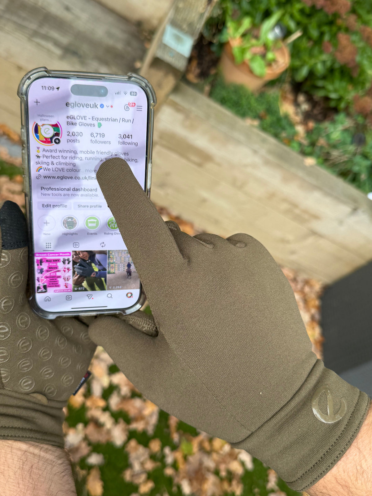 eQUEST Winter Elite Polartec Riding Gloves – Olive Green | Warm, Breathable & Touchscreen