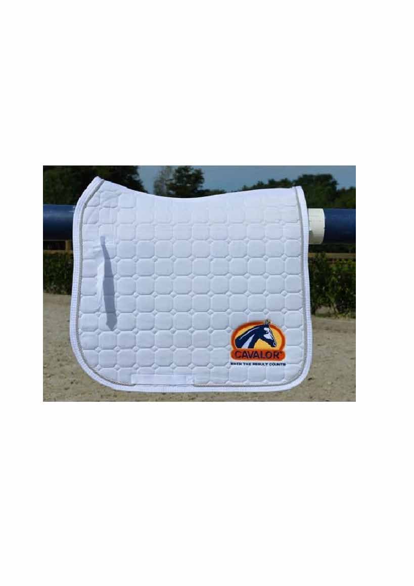 CAVALOR SADDLEPAD WHITE DRESSAGE