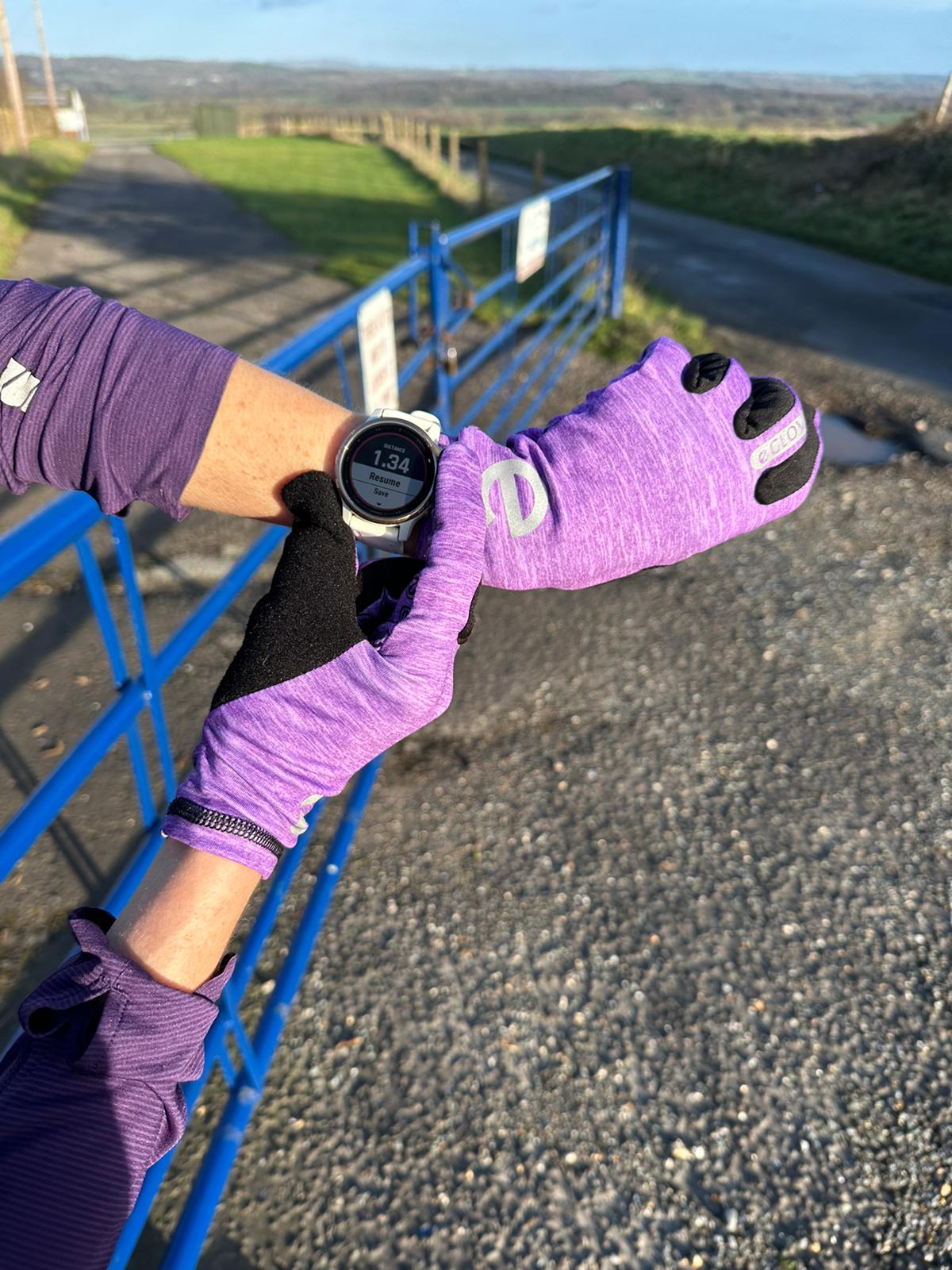 eGLOVE Run Gloves – Purple | Touchscreen Running Gloves
