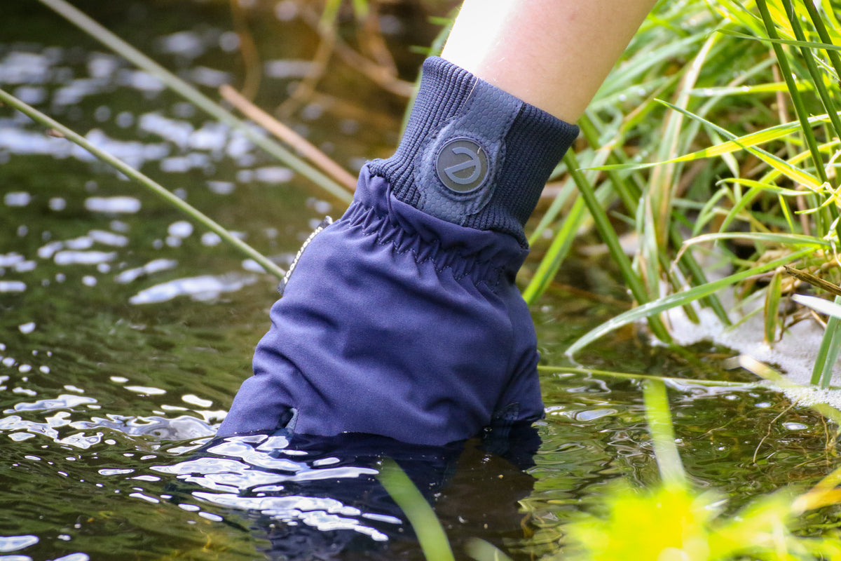 eQUEST Waterproof Riding & Yard Gloves – Blue | Warm, Grippy & Touchscreen