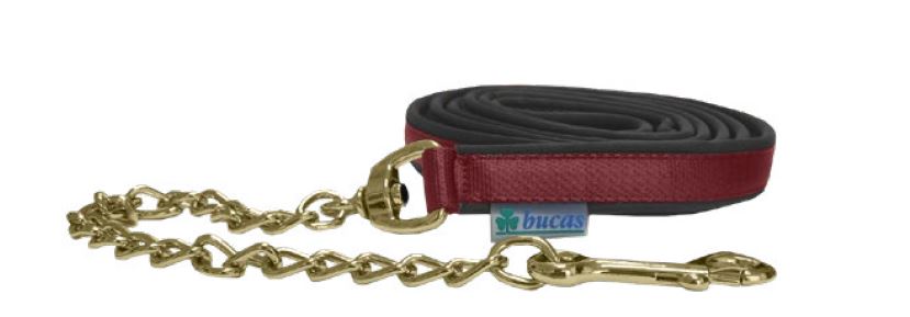 SHOW-LINE 70cm STALLION LEAD CHAIN- One Size- Burgundy-54