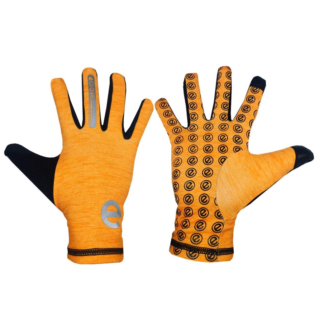 eGLOVE Run Gloves – Orange | Touchscreen Running Gloves
