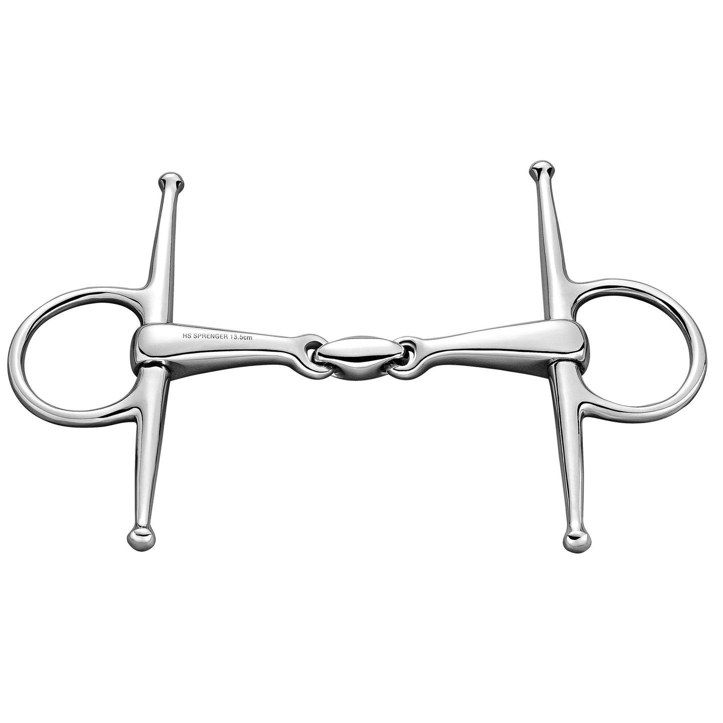 FULL CHEEK SNAFFLE DBL.J. ST.ST. 16MM- 56- Stainless S- 145m