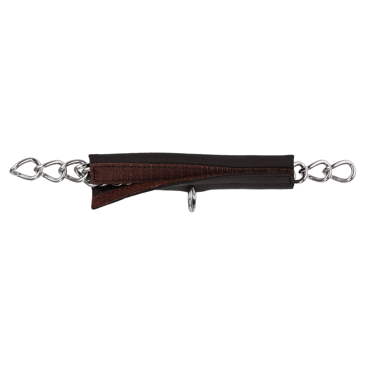 CURB CHAIN GUARD- LEATHER BROWN