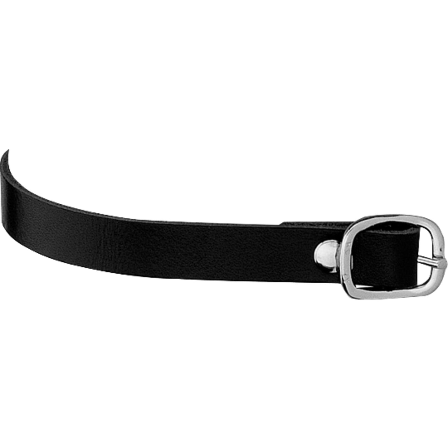 BLACK LEATHER SPUR STRAP