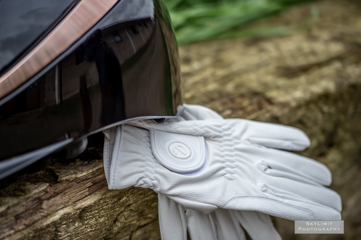 eQUEST GripPro Winter Edition Riding Gloves – White | Warm, Grippy & Touchscreen