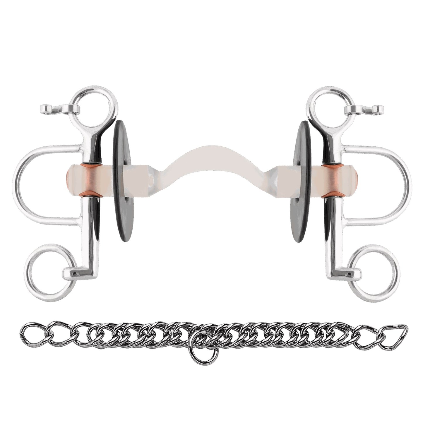 NATHE PELHAM 20MM W.HARD MULLEN MOUTH W.PORT & SHORT CHEEKS-