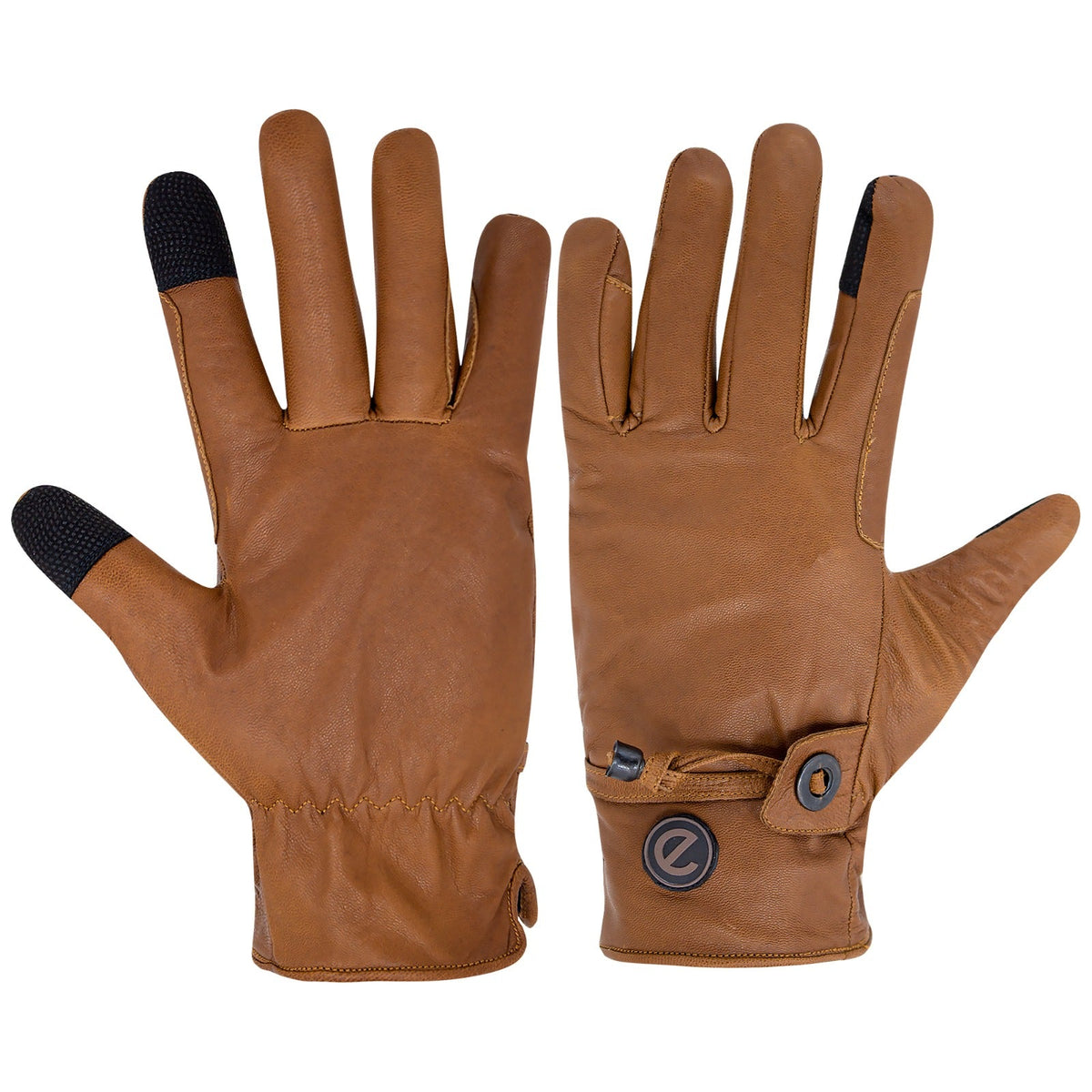 eQUEST GripPro Western Leather Riding Gloves – Tan | Unlined | Touchscreen