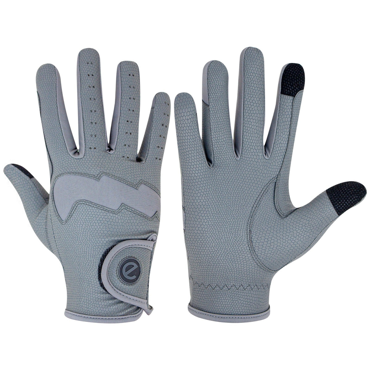 eQUEST GripPro LITE V3 Lightweight Riding Gloves – Grey / Grey | Lightweight, Grippy & Breathable