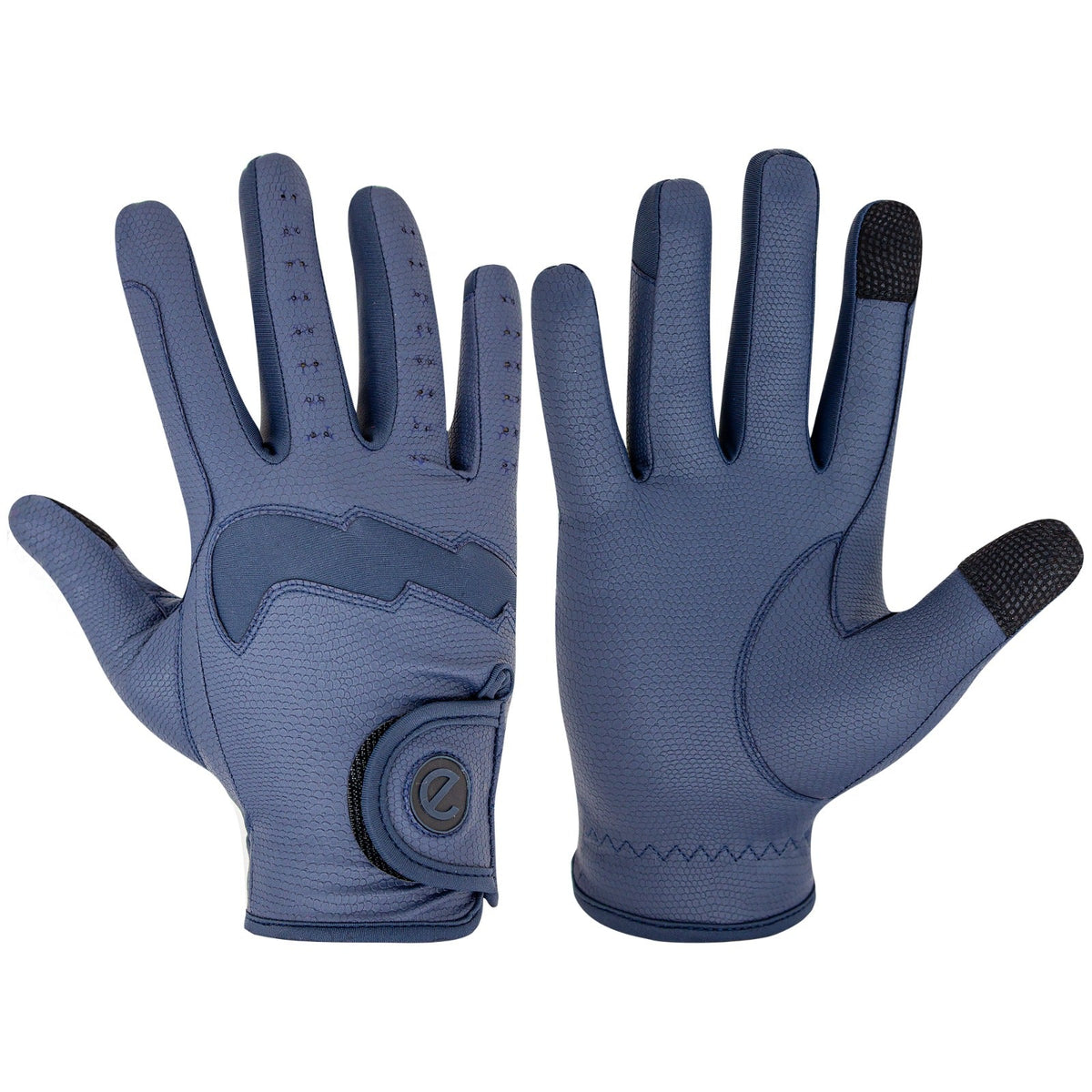 eQUEST GripPro LITE V3 Lightweight Riding Gloves – Blue / Blue | Lightweight, Grippy & Breathable