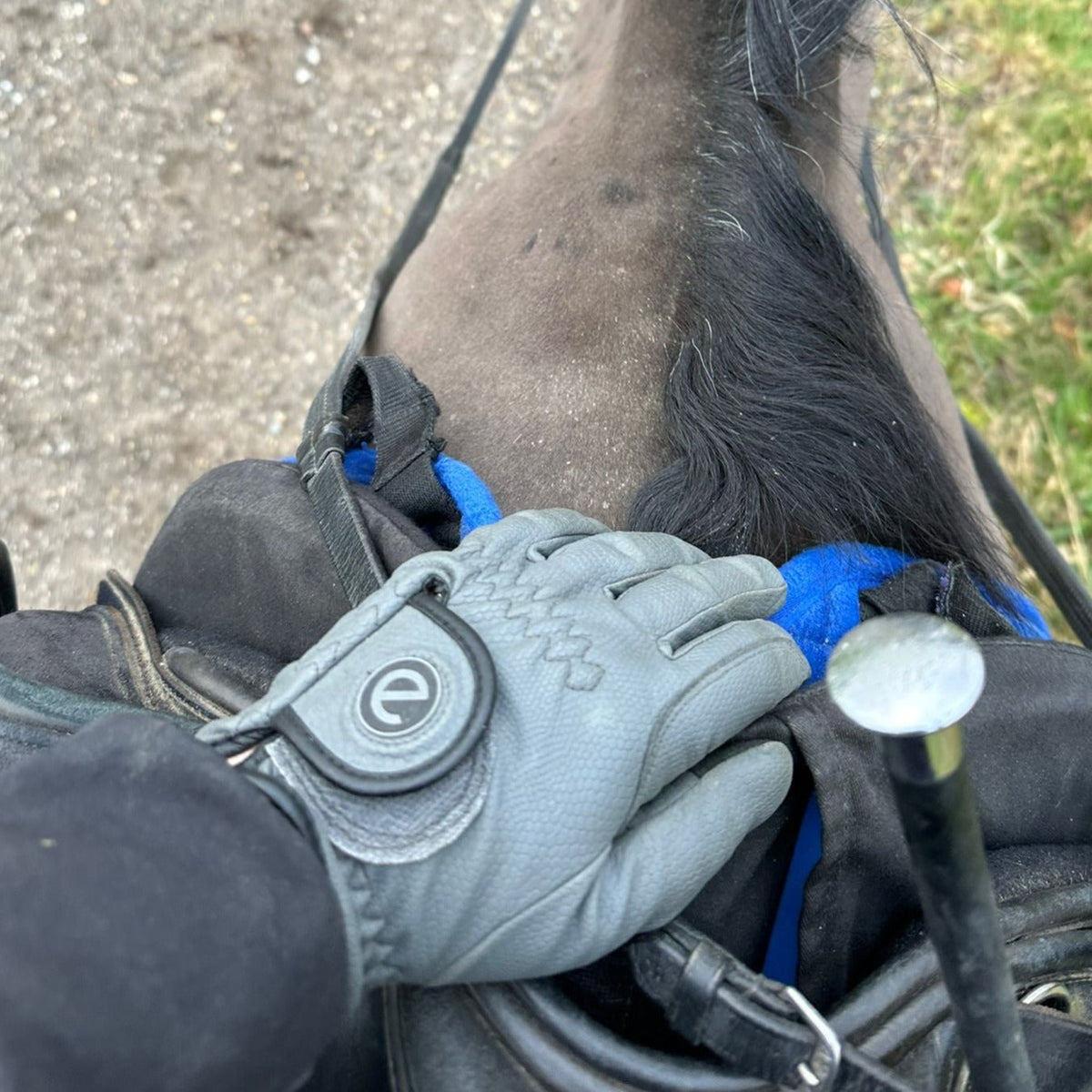 eQUEST GripPro Winter Edition Riding Gloves – Grey | Warm, Grippy & Touchscreen
