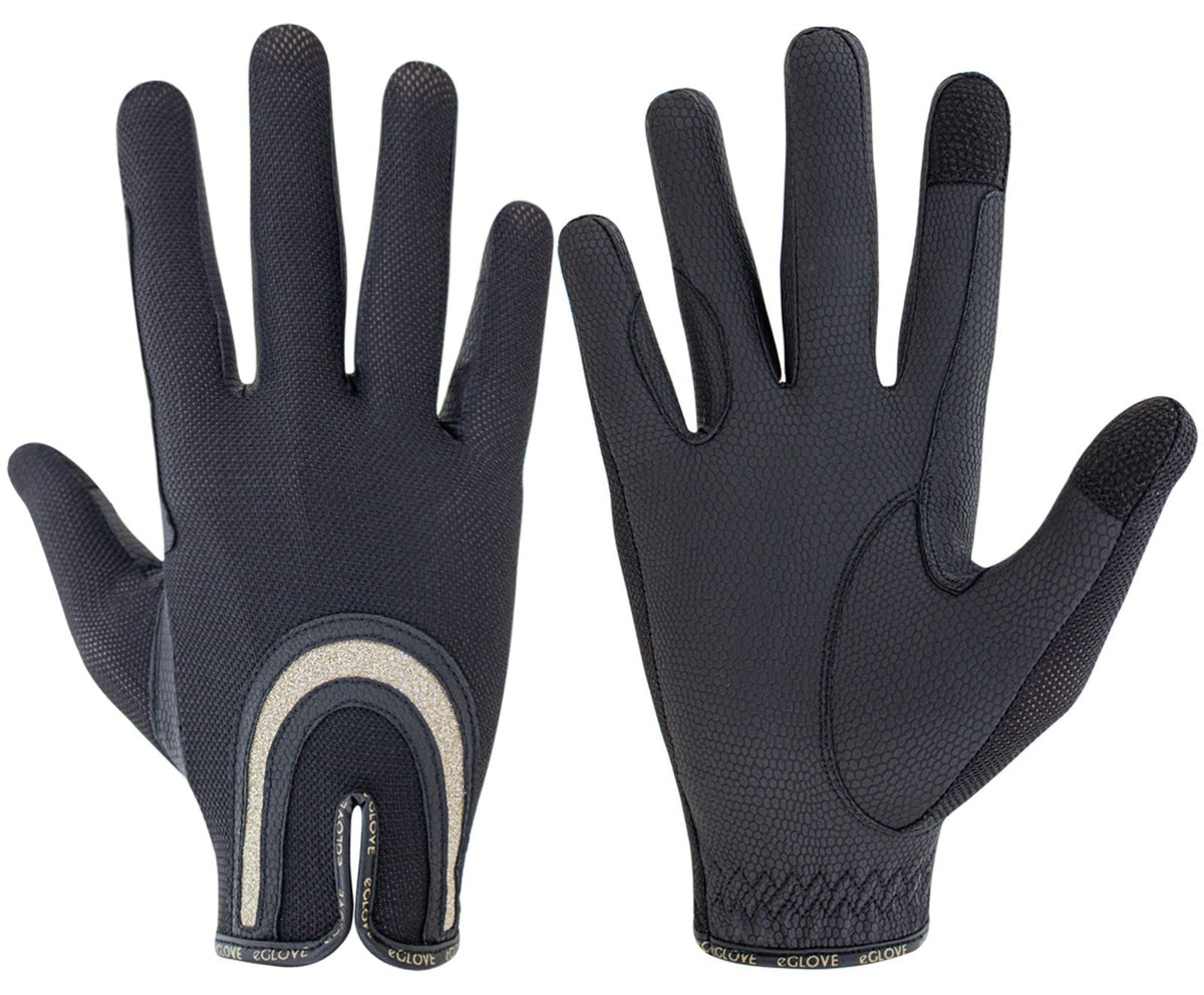 eQUEST GripPro X-LITE Pro Pull - Black Gold Glitter Horseshoe