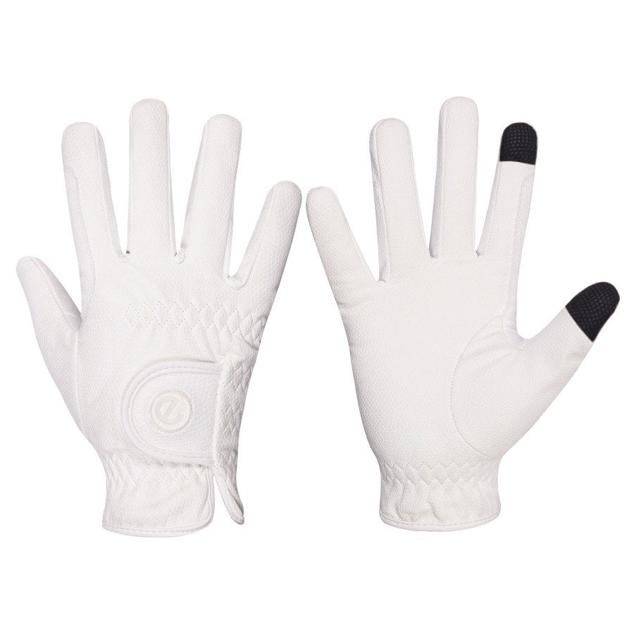 eQUEST GripPro Winter Edition Riding Gloves – White | Warm, Grippy & Touchscreen