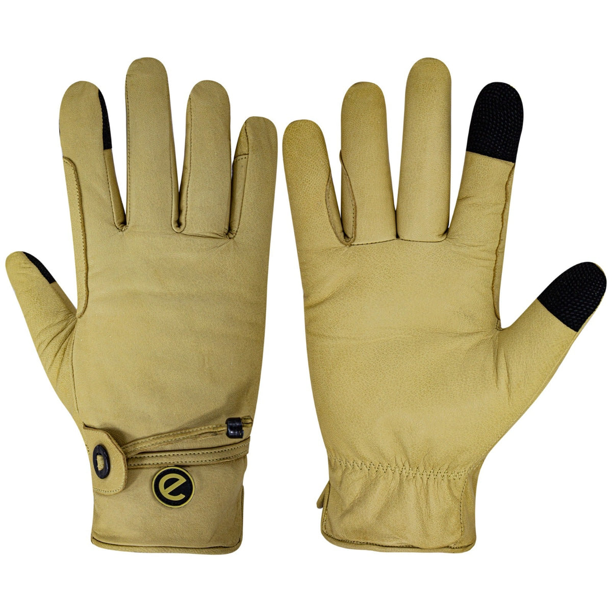 eQUEST GripPro Western Leather Riding Gloves – Classic Yellow | Thinsulate Lined | Touchscreen