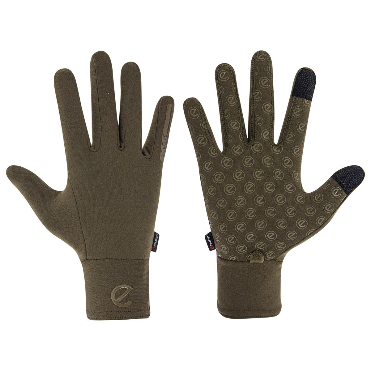 eQUEST Winter Elite Polartec Riding Gloves – Olive Green | Warm, Breathable & Touchscreen