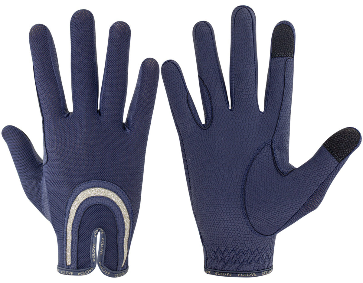 eQUEST GripPro X-LITE Pro Pull - Blue Gold Glitter Horseshoe