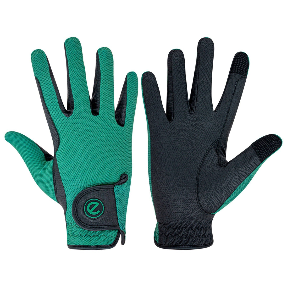 eQUEST GripPro X-LITE Riding Gloves - Alpine Green Regular Cuff