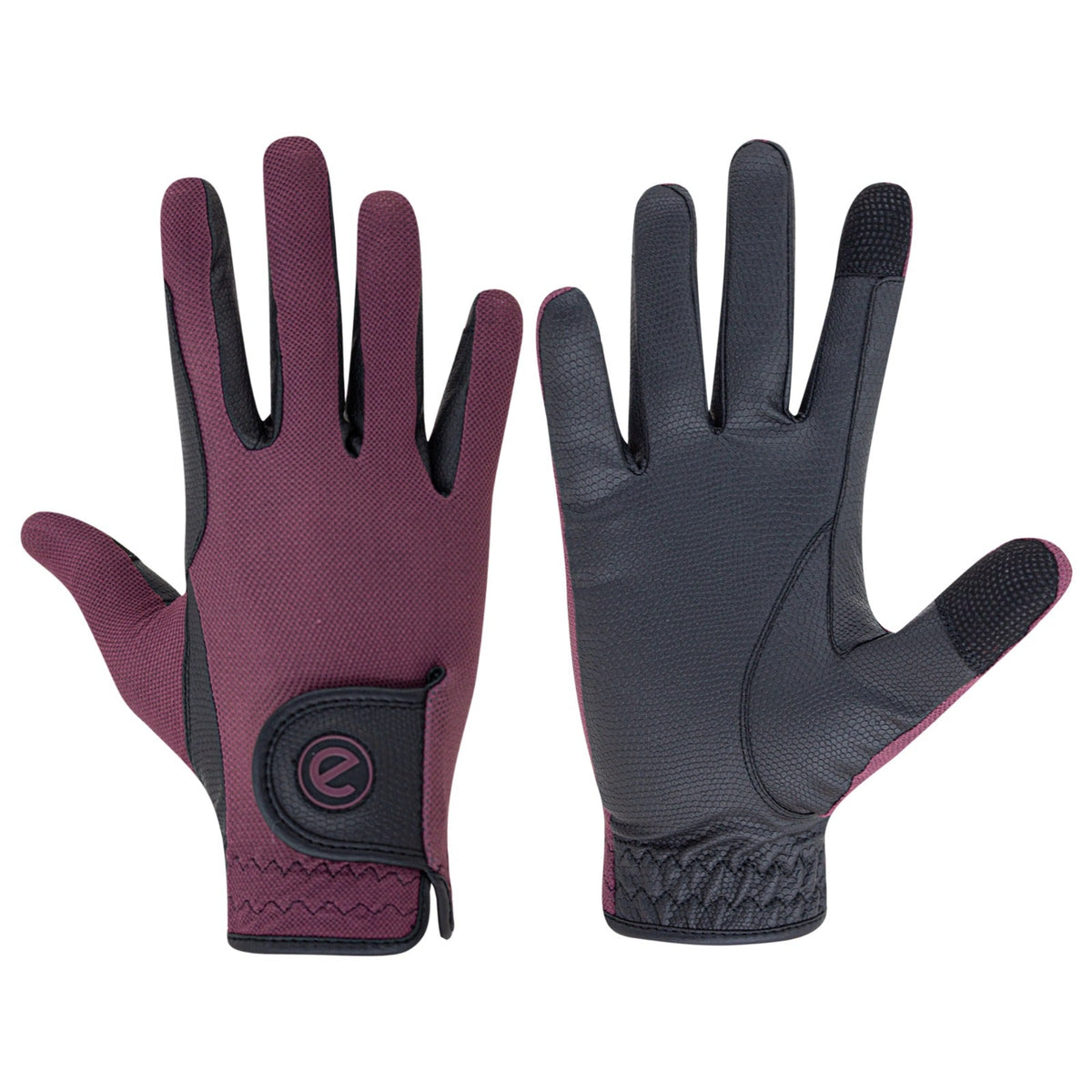 eQUEST GripPro X-LITE Riding Gloves - Merlot Regular Cuff