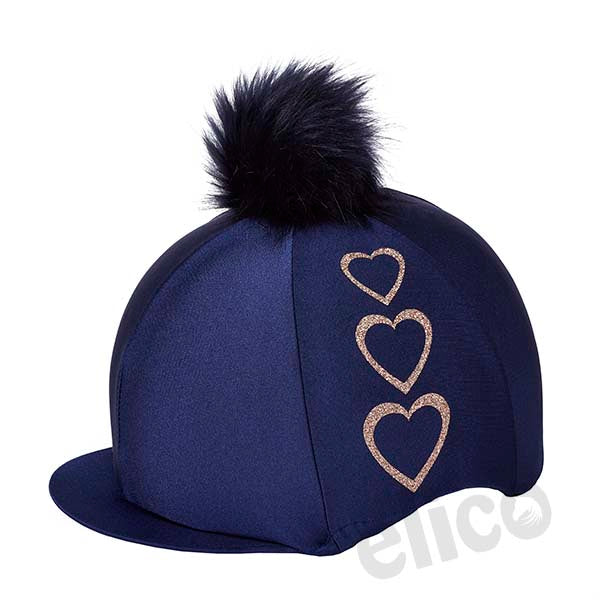 Hat Cover Three Hearts Black
