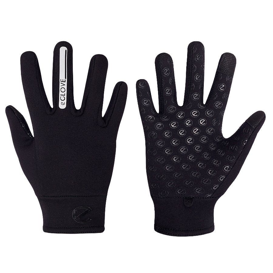 eGLOVE Fleece Cold Weather Run Gloves – Black | Touchscreen Running Gloves