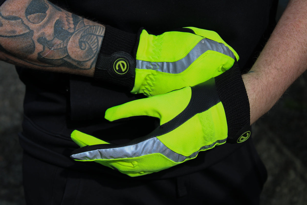eQUEST Waterproof Hi-Vis Riding & Yard Gloves – Hi-Vis Yellow | Warm & Reflective