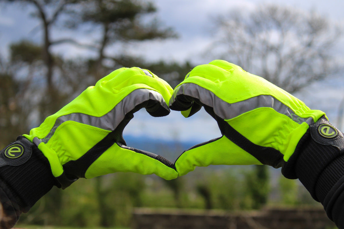 eQUEST Waterproof Hi-Vis Riding & Yard Gloves – Hi-Vis Yellow | Warm & Reflective