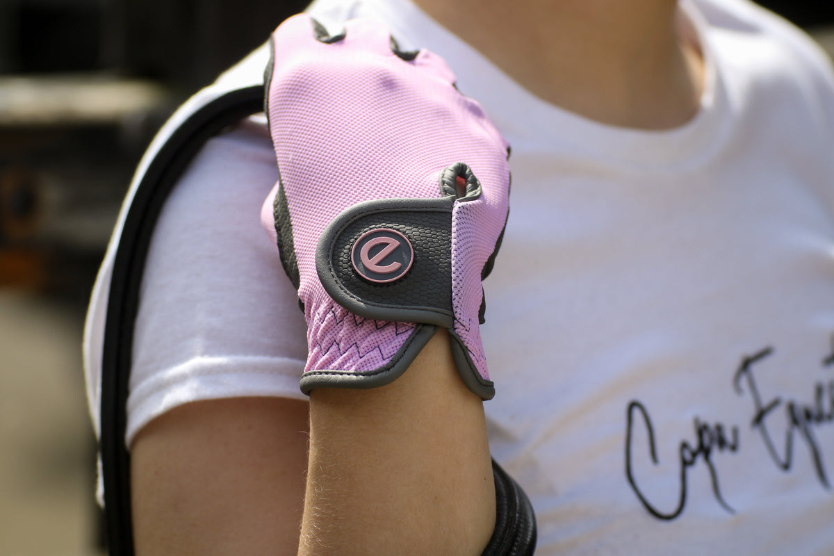 eQUEST GripPro X-LITE Riding Gloves - Pastel Pink Regular Cuff