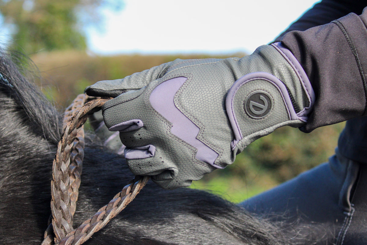 eQUEST GripPro LITE V3 Lightweight Riding Gloves – Grey / Grey | Lightweight, Grippy & Breathable