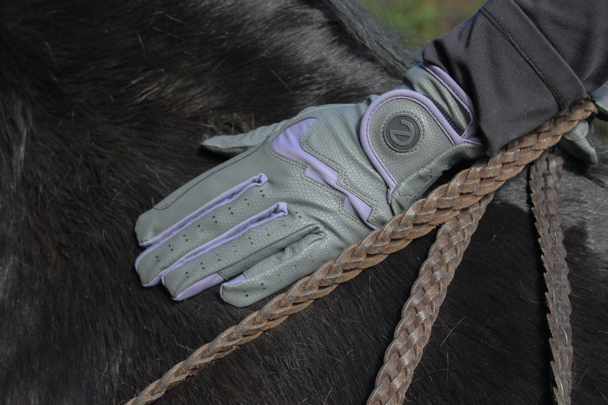 eQUEST GripPro LITE V3 Lightweight Riding Gloves – Grey / Grey | Lightweight, Grippy & Breathable