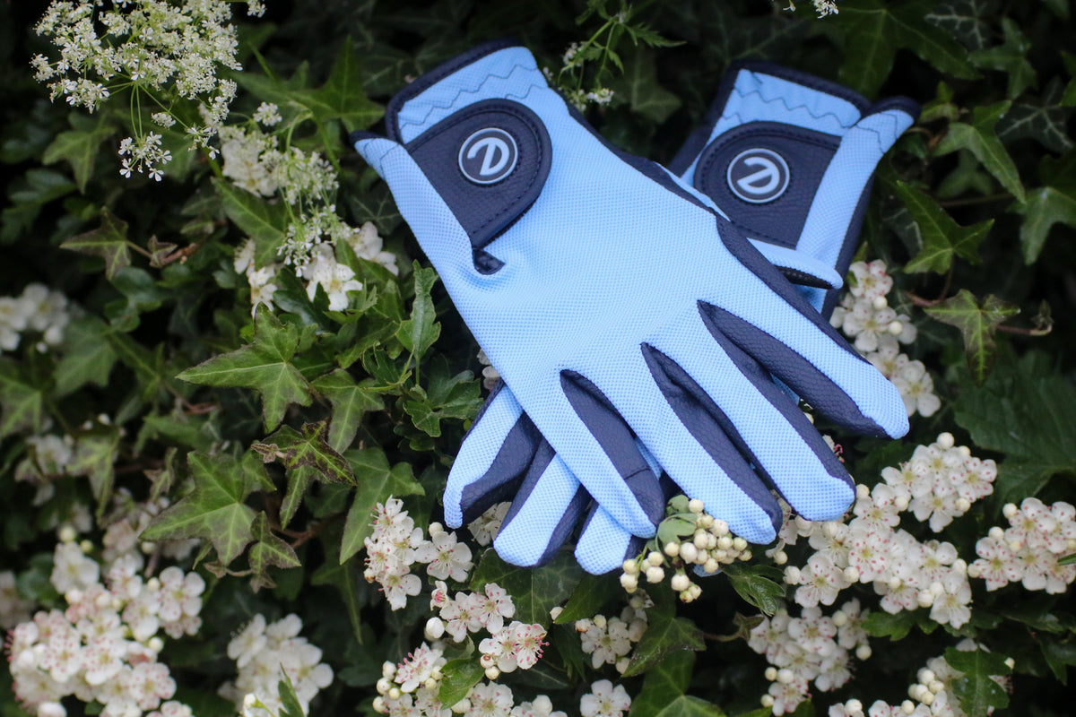 eQUEST GripPro X-LITE Riding Gloves - Baby Blue Regular Cuff