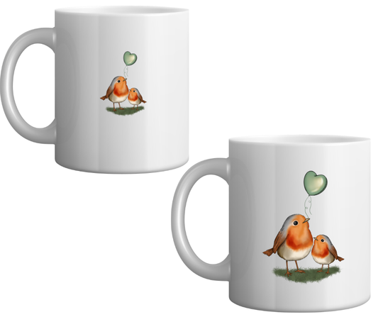 Robin with Sage Green Balloon Mug